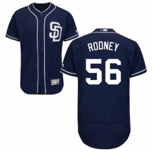 Men\'s Majestic San Diego Padres #56 Fernando Rodney Navy Blue Flexbase Authentic Collection MLB Jersey