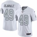 Mens Nike Oakland Raiders #49 Jamize Olawale Elite White Rush NFL Jersey