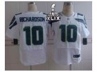 2015 Super Bowl XLIX Nike seattle seahawks #10 richardson white jerseys[Elite]