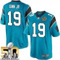 Youth Nike Panthers #19 Ted Ginn Jr Blue Alternate Super Bowl 50 Stitched Jersey