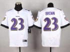 Nike Baltimore Ravens #23 Chykie Brown white Jerseys(Elite)