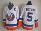 NHL New York Islanders #5 Potvin white jerseys