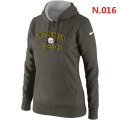 Women NEW Pittsburgh Steelers Heart & Soul Pullover Hoodie Dark grey