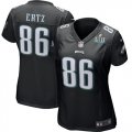 Nike Philadelphia Eagles #86 Zach Ertz Black Wo 2018 Super Bowl LII Game Jersey