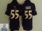 2013 Super Bowl XLVII Women NEW NFL Baltimore Ravens 55 Terrell Suggs Purple (Women new)