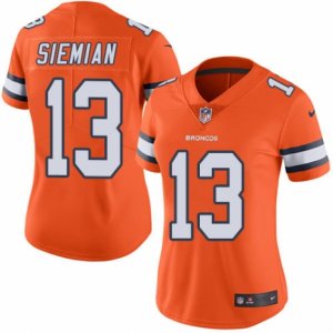 Women\'s Nike Denver Broncos #13 Trevor Siemian Limited Orange Rush NFL Jersey