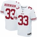 Mens Nike San Francisco 49ers #33 Rashard Robinson Elite White NFL Jersey