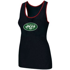 Nike New York Jets Ladies Big Logo Tri-Blend Racerback stretch Tank Top Black