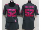 Nike women green bay packers #52 matthews dk.grey jerseys[breast cancer awareness]