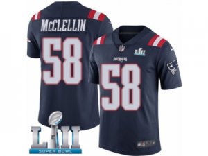 Youth Nike New England Patriots #58 Shea McClellin Limited Navy Blue Rush Vapor Untouchable Super Bowl LII NFL Jersey