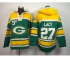 Nike nfl jerseys green bay packers #27 lacy green-yellow[pullover hooded sweatshirt]