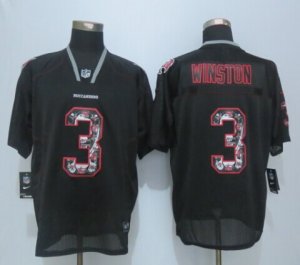 Nike Tampa Bay Buccaneers #3 Winston Black Jerseys(Lights Out Elite)