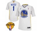 Mens Adidas Golden State Warriors #1 JaVale McGee Swingman White Alternate 2017 The Finals Patch NBA Jersey