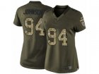 Women Nike Tennessee Titans #94 Austin Johnson Limited Green Salute to Service NFL Jersey
