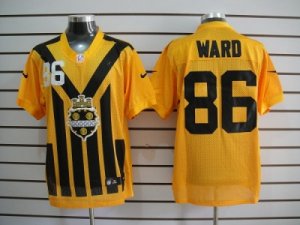 Nike Pittsburgh Steelers #86 Ward Yellow Colors 1933s Throwback Elite Jerseys