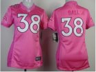 Nike Women Denver Broncos #38 Montee Ball Pink Love Jerseys