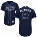 Mens Majestic Tampa Bay Rays #26 Brad Boxberger Navy Blue Flexbase Authentic Collection MLB Jersey