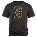 Boston Red Sox Fanatics Apparel Gold Collection Tri-Blend T-Shirt Black