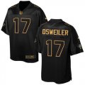 Nike Houston Texans #17 Brock Osweiler Black Men Stitched NFL Elite Pro Line Gold Collection Jersey