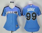 Women American League 99 Aaron Judge Blue 2017 MLB All-Star Game Home Run Derby Jersey