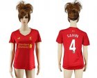 Womens Liverpool #4 Sahin Red Home Soccer Club Jersey