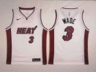 Men Nike Miami Heat #3 Dwyane Wade White NBA Authentic Statement Edition Jersey