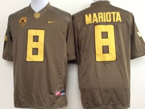 NCAA Oregon Ducks #8 Mariota Brown jersey