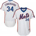 2016 Men New York Mets #34 Noah Syndergaard Majestic White Alternate Flexbase Authentic Collection Player Jersey