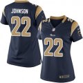 Womens Nike Los Angeles Rams #22 Trumaine Johnson Navy Blue Alternate Stitched NFL Jersey
