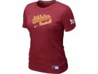 women Oakland Athletics Nike Red Short Sleeve Practice T-Shirt