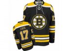 Mens Reebok Boston Bruins #17 Milan Lucic Authentic Black Home NHL Jersey