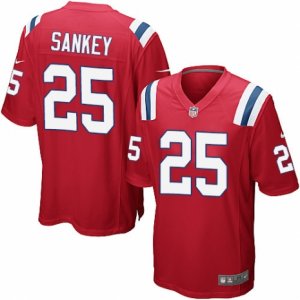 Mens Nike New England Patriots #25 Bishop Sankey Game Red Alternate NFL Jersey