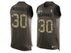 Mens Nike Seattle Seahawks #30 Bradley McDougald Limited Green Salute to Service Tank Top NFL Jersey