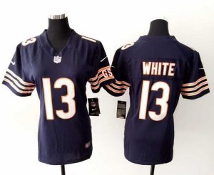 Women Nike Chicago Bears #13 Kevin White blue jerseys