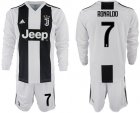 2018-19 Juventus 7 RONALDO Home Long Sleeve Soccer Jersey