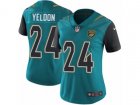 Women Nike Jacksonville Jaguars #24 T.J. Yeldon Vapor Untouchable Limited Teal Green Team Color NFL Jersey