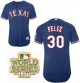 2011 world series mlb Texas Rangers #30 Neftali Feliz Blue
