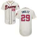 Men's Majestic Atlanta Braves #29 John Smoltz Cream Flexbase Authentic Collection MLB Jersey