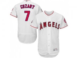 Men Los Angeles Angels Of Anaheim #7 Zack Cozart White Flexbase Authentic Collection Stitched MLB Jersey