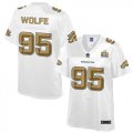 Women Nike Broncos #95 Derek Wolfe White NFL Pro Line Super Bowl 50 Fashion Jersey