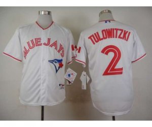 mlb jerseys toronto blue jays #2 tulowitzki white[number red]