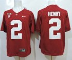 NCAA Alabama Crimson Tide #2 Derrick Henry Red 2016 College Football Playoff National Championship Jersey