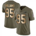 Nike Bills #95 Kyle Williams Olive Gold Salute To Service Limited Jersey