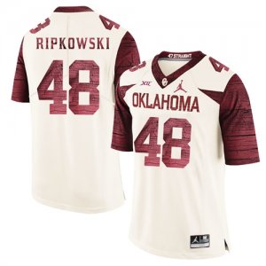 Oklahoma Sooners #48 Aaron Ripkowski White 47 Game Winning Streak College Football Jersey