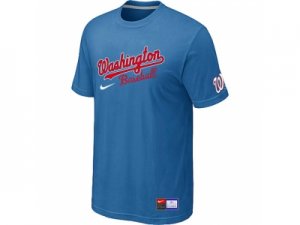 MLB Washington Nationals light Blue Nike Short Sleeve Practice T-Shirt