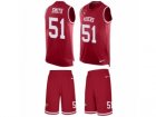 Mens Nike San Francisco 49ers #51 Malcolm Smith Limited Red Tank Top Suit NFL Jersey