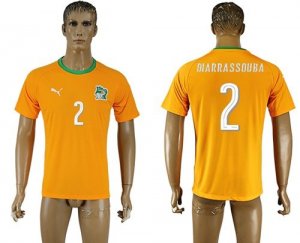 Cote d\'lvoire #2 Diarrassouba Home Soccer Country Jersey