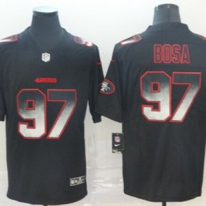 Nike 49ers #97 Nick Bosa Black Arch Smoke Vapor Untouchable Limited Jersey