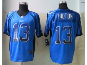 Nike Indianapolis Colts #13 Hilton Blue Jerseys(Drift Fashion Elite)