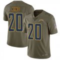 Nike Chargers #20 Desmond King Olive Salute To Service Limited Jersey